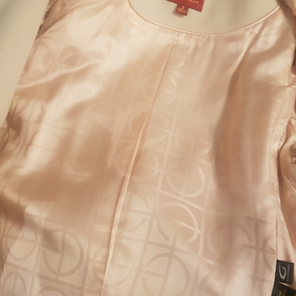 Cole Hann cream coat size 8, real fur - Picture 5 of 8